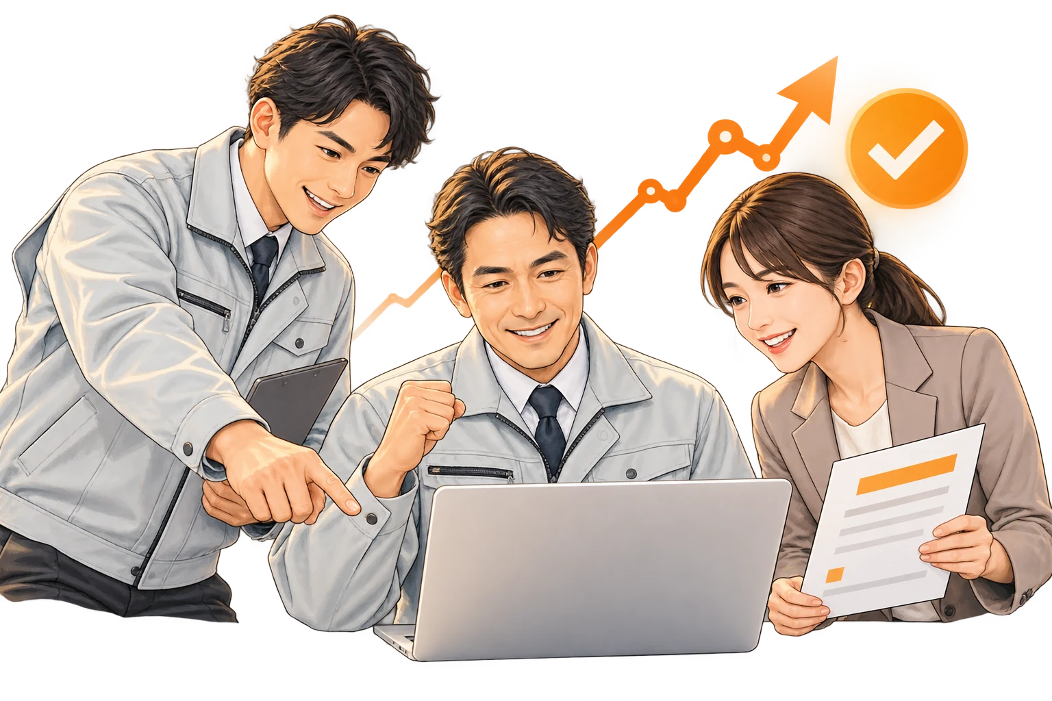 Patto AIの利用を開始する流れのイラスト